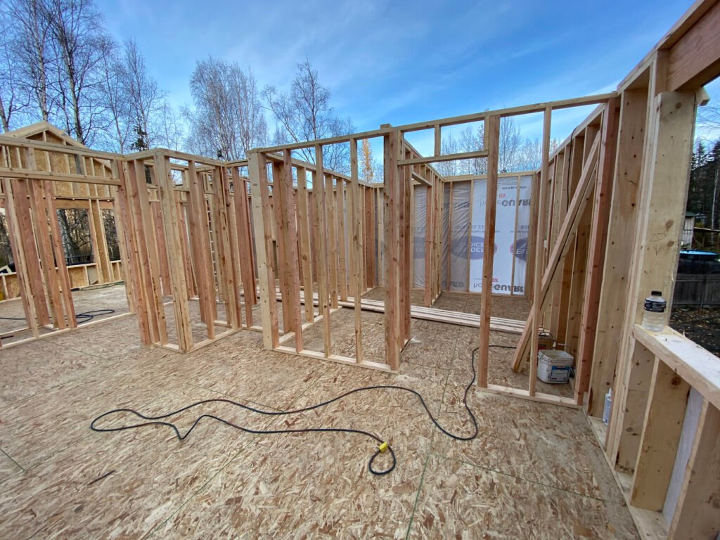 House frame under construction